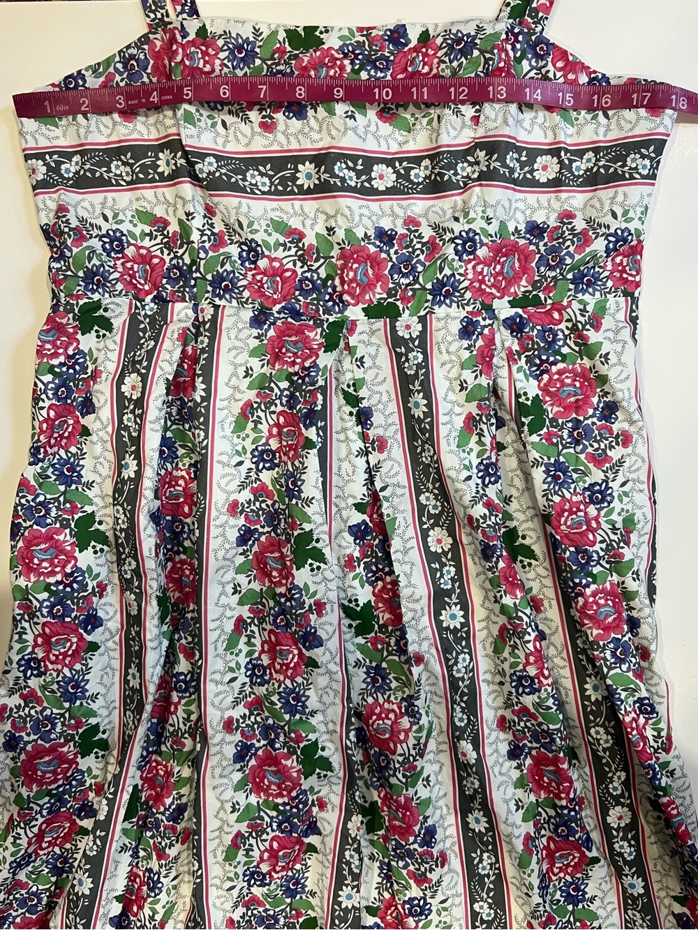Modcloth White Maxi Dress with Pink & Green Floral Stripes - Picture 14 of 16